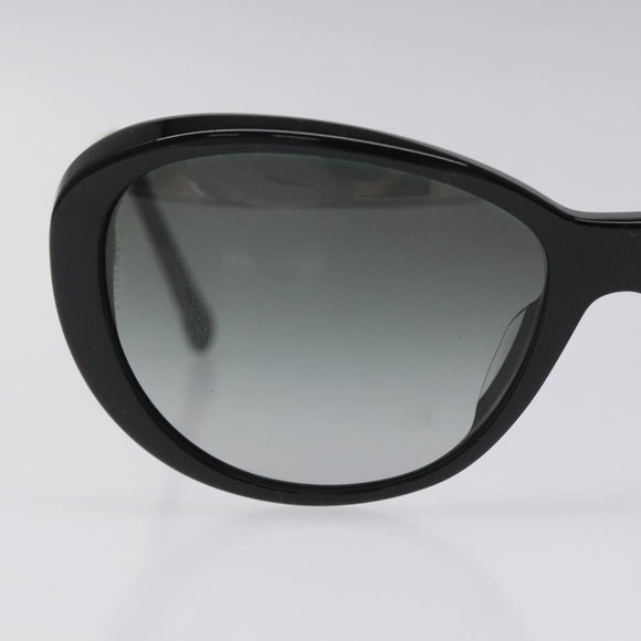 CHANEL Tweed Sunglasses Plastic Black CC Auth bs22164