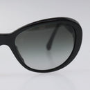 CHANEL Tweed Sunglasses Plastic Black CC Auth bs22164-7