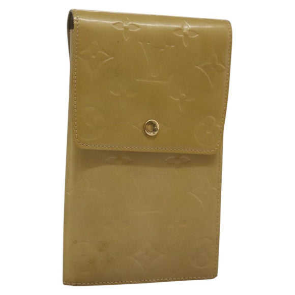 LOUIS VUITTON Monogram Vernis Walker Wallet Beige M91074 LV Auth bs22182