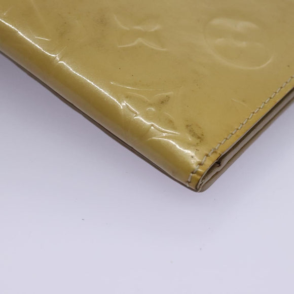 LOUIS VUITTON Monogram Vernis Walker Wallet Beige M91074 LV Auth bs22182