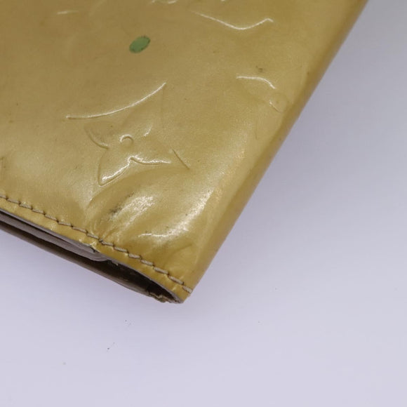 LOUIS VUITTON Monogram Vernis Walker Wallet Beige M91074 LV Auth bs22182