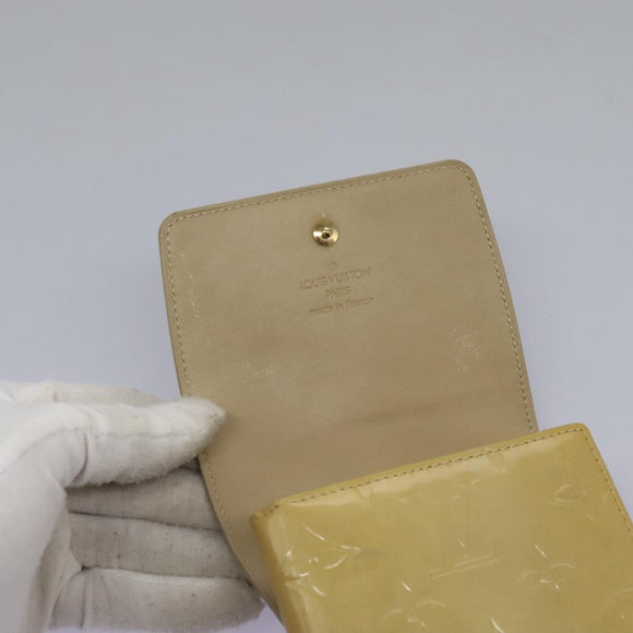 LOUIS VUITTON Monogram Vernis Walker Wallet Beige M91074 LV Auth bs22182