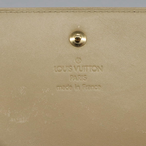 LOUIS VUITTON Monogram Vernis Walker Wallet Beige M91074 LV Auth bs22182