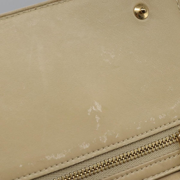 LOUIS VUITTON Monogram Vernis Walker Wallet Beige M91074 LV Auth bs22182