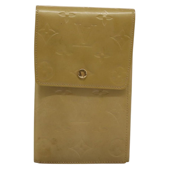 LOUIS VUITTON Monogram Vernis Walker Wallet Beige M91074 LV Auth bs22182