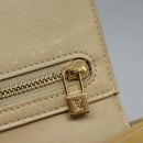 LOUIS VUITTON Monogram Vernis Walker Wallet Beige M91074 LV Auth bs22182-22