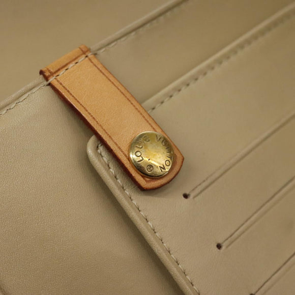 LOUIS VUITTON Monogram Vernis Walker Wallet Beige M91074 LV Auth bs22182