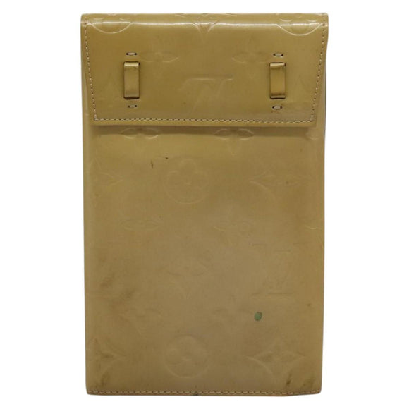 LOUIS VUITTON Monogram Vernis Walker Wallet Beige M91074 LV Auth bs22182