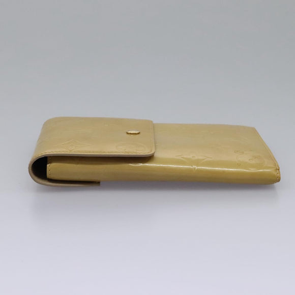 LOUIS VUITTON Monogram Vernis Walker Wallet Beige M91074 LV Auth bs22182