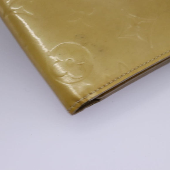 LOUIS VUITTON Monogram Vernis Walker Wallet Beige M91074 LV Auth bs22182