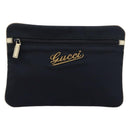 GUCCI Pouch Nylon Navy Silver Auth bs22200-13