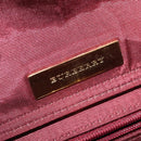 BURBERRY Nova Check Shoulder Bag Canvas Beige Red Auth bs22206-10