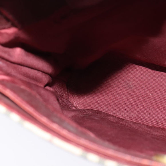 BURBERRY Nova Check Shoulder Bag Canvas Beige Red Auth bs22206