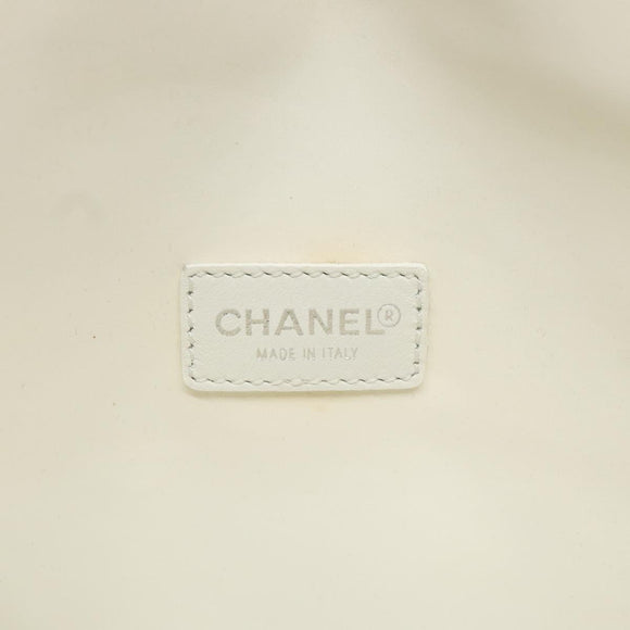 CHANEL Clutch Bag Coated Canvas Green Blue Silver CC Auth bs22217