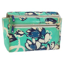 CHANEL Clutch Bag Coated Canvas Green Blue Silver CC Auth bs22217-1