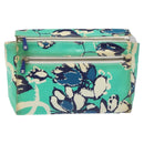 CHANEL Clutch Bag Coated Canvas Green Blue Silver CC Auth bs22217-13