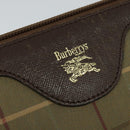 Burberrys Nova Check Clutch Bag Canvas Beige Auth bs22223-8