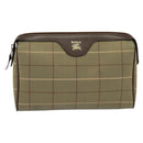 Burberrys Nova Check Clutch Bag Canvas Beige Auth bs22223-13