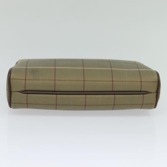 Burberrys Nova Check Clutch Bag Canvas Beige Auth bs22223