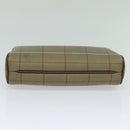 Burberrys Nova Check Clutch Bag Canvas Beige Auth bs22223-6