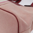 LOEWE Anagram Hand Bag Canvas Leather Pink gold Auth bs22224-9