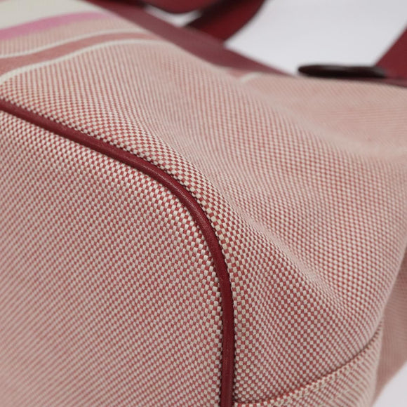 LOEWE Anagram Hand Bag Canvas Leather Pink gold Auth bs22224