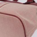 LOEWE Anagram Hand Bag Canvas Leather Pink gold Auth bs22224-15