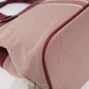 LOEWE Anagram Hand Bag Canvas Leather Pink gold Auth bs22224-16