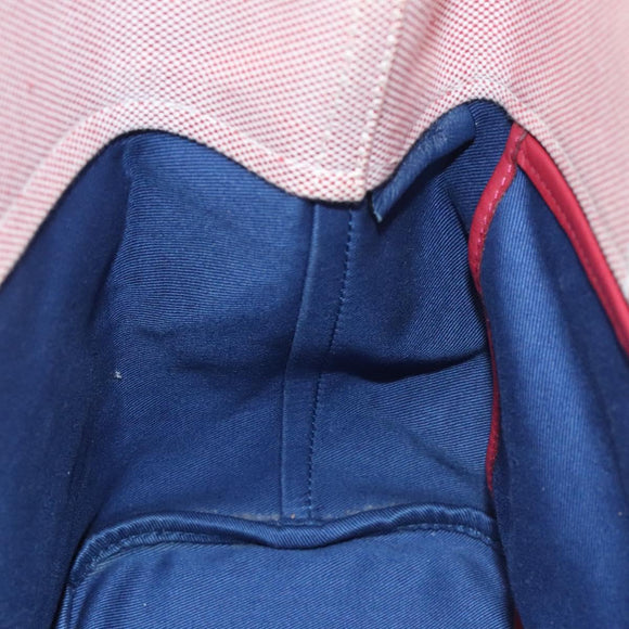 LOEWE Anagram Hand Bag Canvas Leather Pink gold Auth bs22224