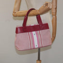 LOEWE Anagram Hand Bag Canvas Leather Pink gold Auth bs22224-20