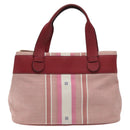 LOEWE Anagram Hand Bag Canvas Leather Pink gold Auth bs22224-13