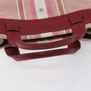 LOEWE Anagram Hand Bag Canvas Leather Pink gold Auth bs22224-7