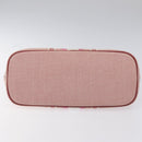 LOEWE Anagram Hand Bag Canvas Leather Pink gold Auth bs22224-5