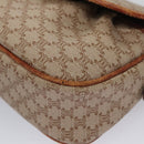 CELINE Macadam Canvas Shoulder Bag PVC Leather Beige Auth bs22230-15