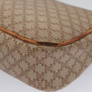 CELINE Macadam Canvas Shoulder Bag PVC Leather Beige Auth bs22230-9