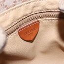 CELINE Macadam Canvas Shoulder Bag PVC Leather Beige Auth bs22230-18