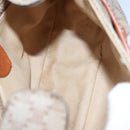 CELINE Macadam Canvas Shoulder Bag PVC Leather Beige Auth bs22230-11