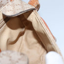 CELINE Macadam Canvas Shoulder Bag PVC Leather Beige Auth bs22230-19