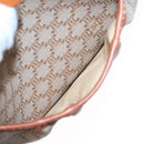 CELINE Macadam Canvas Shoulder Bag PVC Leather Beige Auth bs22230-23