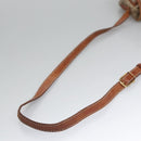 CELINE Macadam Canvas Shoulder Bag PVC Leather Beige Auth bs22230-7