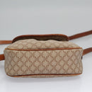 CELINE Macadam Canvas Shoulder Bag PVC Leather Beige Auth bs22230-5