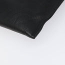 PRADA Clutch Bag Safiano Leather Black Silver Auth bs22233-15