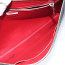 PRADA Clutch Bag Safiano Leather Black Silver Auth bs22233-10