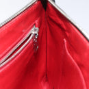 PRADA Clutch Bag Safiano Leather Black Silver Auth bs22233-18