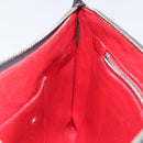 PRADA Clutch Bag Safiano Leather Black Silver Auth bs22233-19