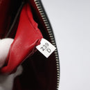 PRADA Clutch Bag Safiano Leather Black Silver Auth bs22233-12