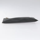 PRADA Clutch Bag Safiano Leather Black Silver Auth bs22233-6