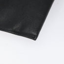 PRADA Clutch Bag Safiano Leather Black Silver Auth bs22233-14