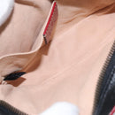 GUCCI GG Marmont Waist bag Leather Black Red Auth bs22241V-10