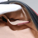 GUCCI GG Marmont Waist bag Leather Black Red Auth bs22241V-23